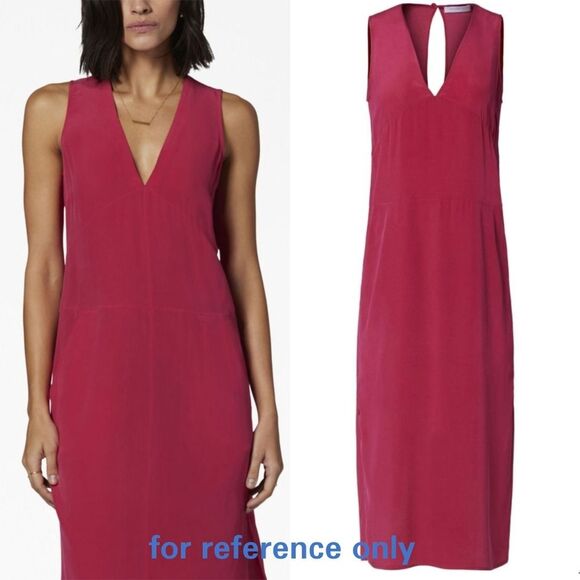 NWT|Equipment Femme Charlotte 100% Silk Midi Dress, 4 - Picture 3 of 11